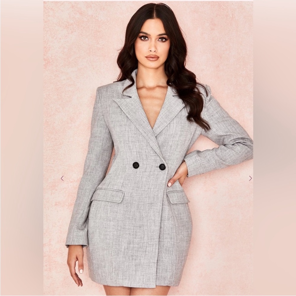 House of CB Gray Blazer Dress